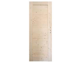 Porte S2A sapin contemporaine avec rainures