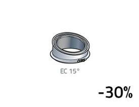 Conduit de cheminée isolé - coude - EC 15° Ø180 - inox galva